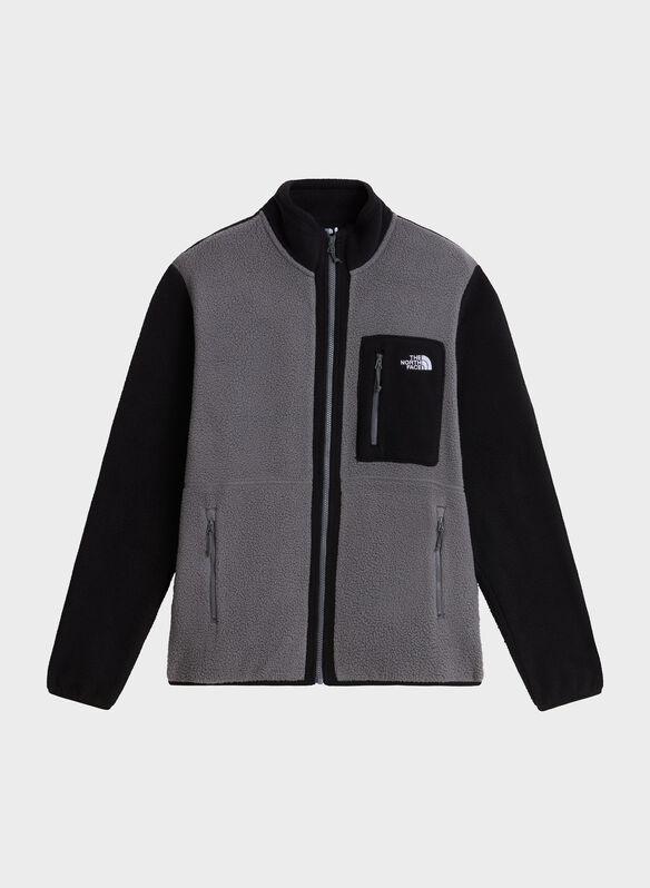 PILE YUMORI FULL ZIP SMOKE, - SMOKEBLK, medium