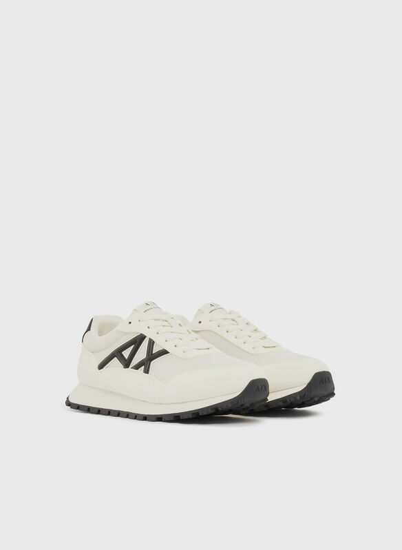 SCARPA BASSA IN ECOPELLE, M0017 WHTBLK, medium