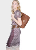 BORSA GERONA M TOP HANDLE SUEDE, 09032 TABACCO, thumb