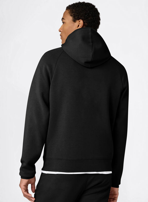 FELPA CON CAPPUCCIO FULL ZIP C-TECH, KK001 BLK, medium