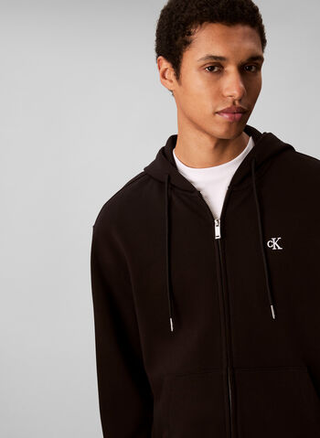 FELPA FULL ZIP CON MICRO LOGO, , small