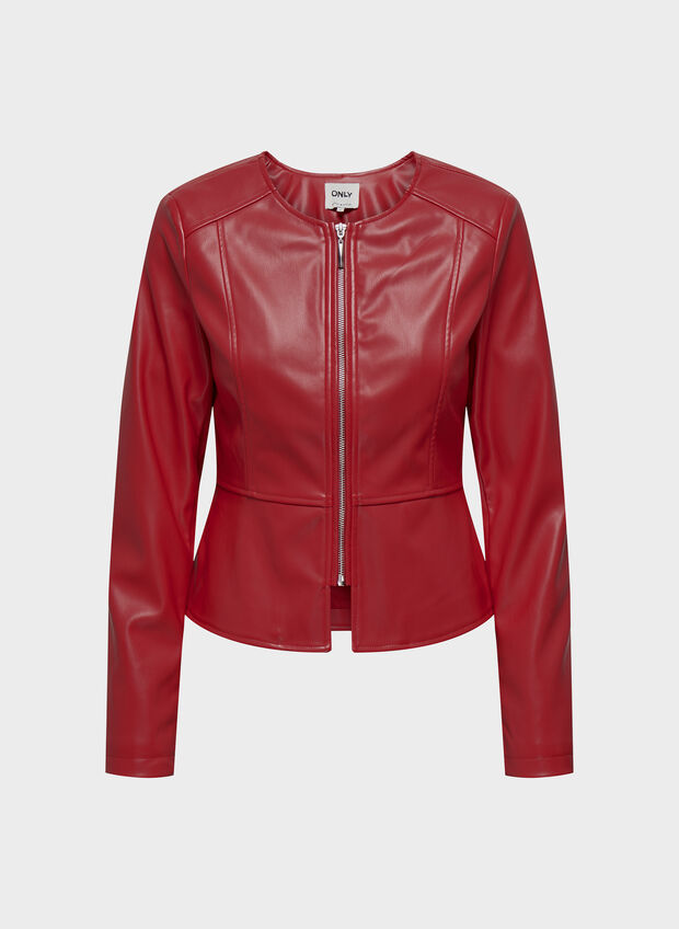 GIACCA SARAMY ECOPELLE, HIGH RISK RED, large