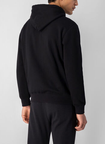 FELPA FULL ZIP CLASSIC CON CAPPUCCIO MICRO LOGO, , small