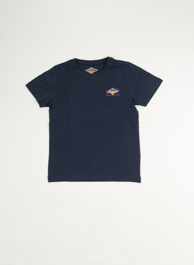 T-SHIRT CON LOGO POSTERIORE RAGAZZO, 914 NVY, large