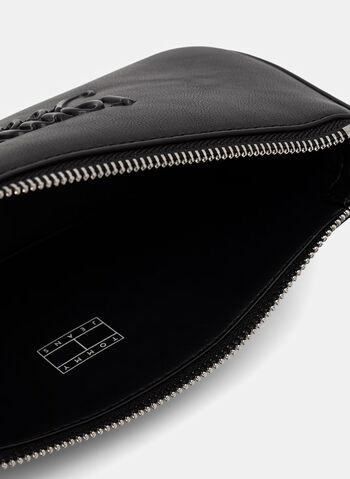 BORSA A SPALLA ESSENTIAL CON LOGO, BDS BLK, small