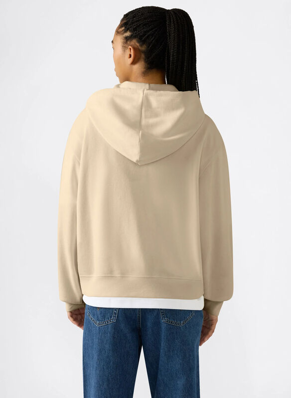 FELPA LEGGERA CON LOGO &ldquo;C&rdquo; TONAL RICAMATO ICONS, MS041 DUN, medium