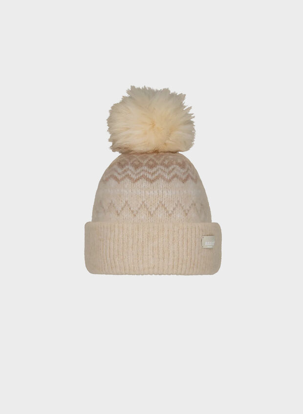 CAPPELLO IN MAGLIA WOODSTAR PON PON, 0007 BEIGE, large