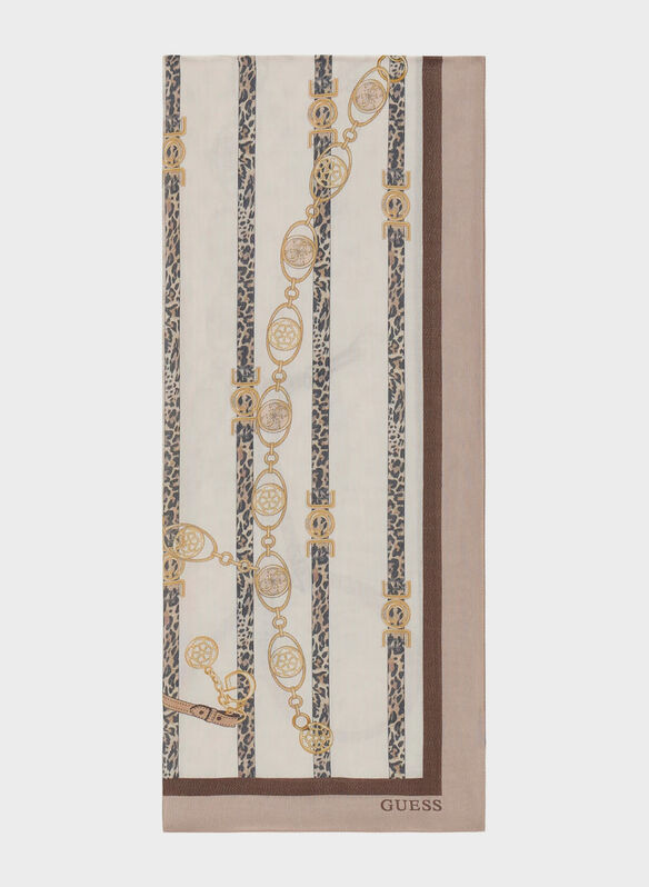 FOULARD VISCOSA LUREX, LTA BEIGE, medium