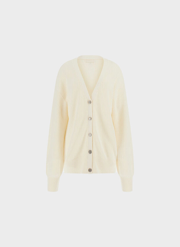 CARDIGAN COSTA INGLESE, G012 PANNA, large