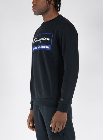 FELPA GIROCOLLO CON LOGO, KK001 BLK, small