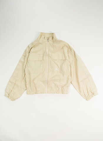 FELPA FULL ZIP JORDAN JUMPMAN RAGAZZA, XAE BEIGE, small