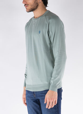 MAGLIONE GIROCOLLO CON LOGO, 442 SALVIA, small