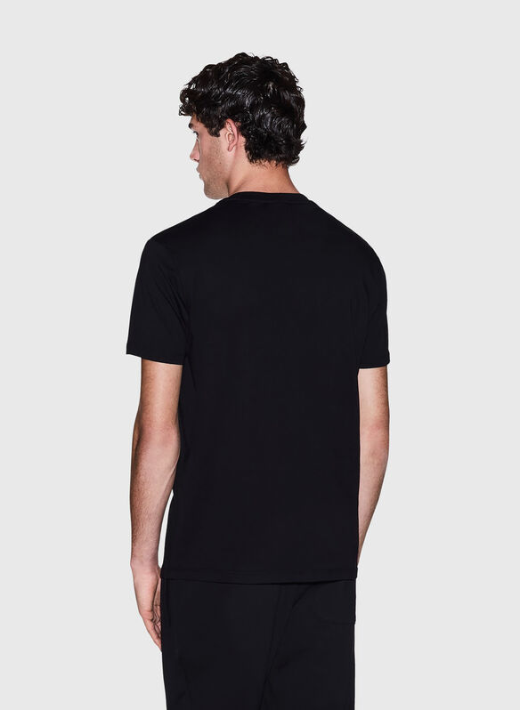 T-SHIRT IN COTONE MANICA CORTA, UC001 BLK, medium