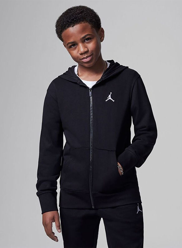 FELPA JORDAN FULL ZIP RAGAZZO, 023 BLK, medium