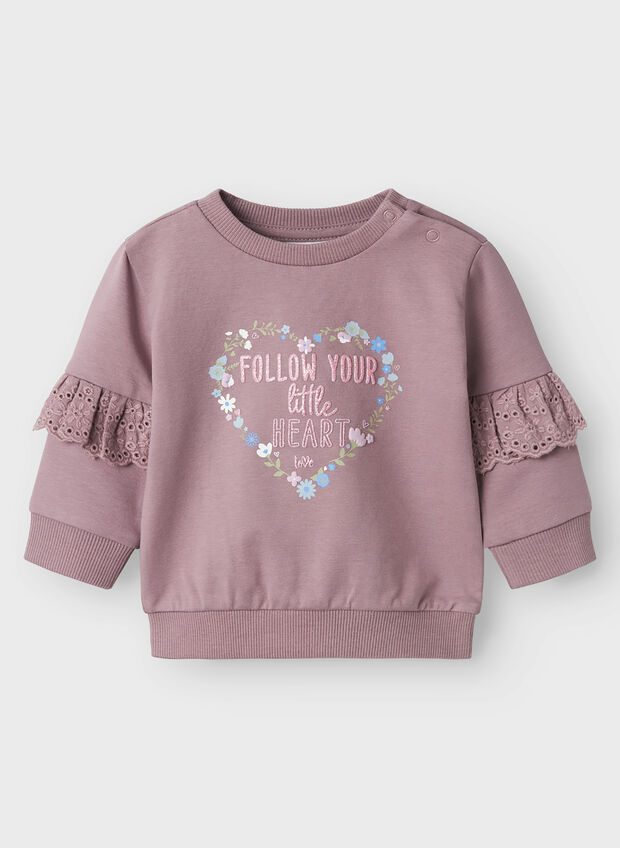 FELPA GIROCOLLO ELDERBERRY BIMBA, ELDERBERRY PINK, large