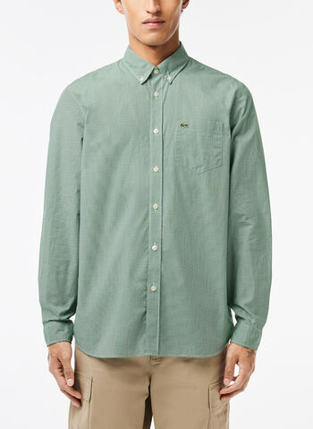 CAMICIA MICRO LOGO, 737 GREEN, small