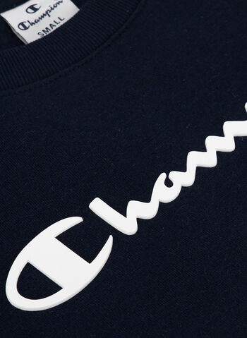 FELPA CON LOGO ESTESO STAMPATO, BS501NVY, small