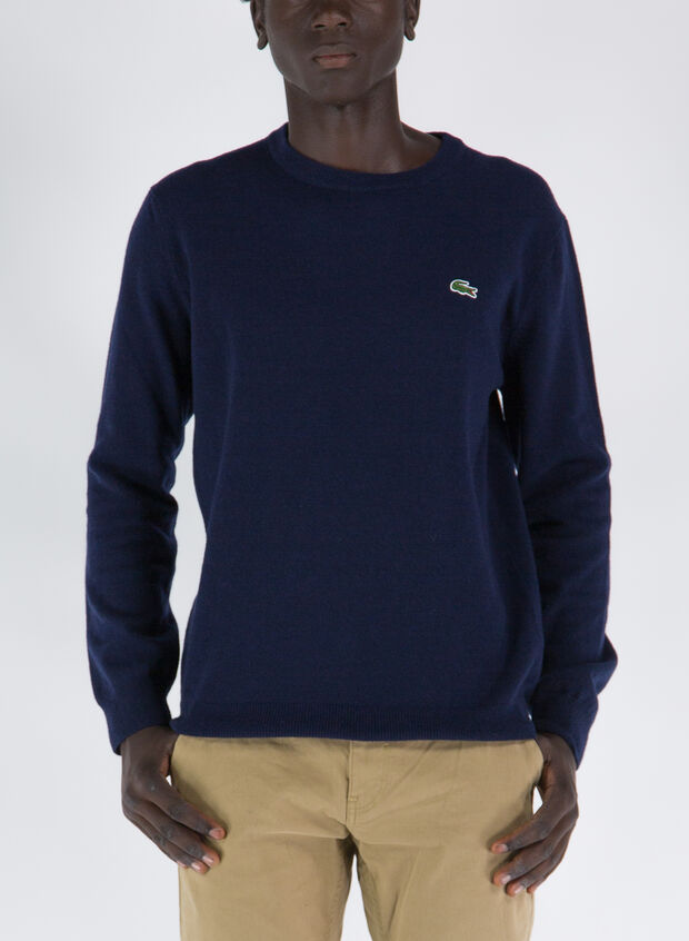 MAGLIONE GIROCOLLO IN MISTO LANA, 166 NVY, large