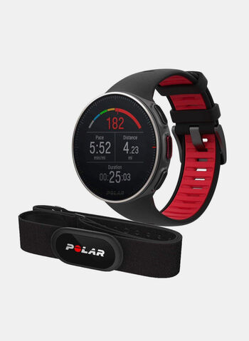 OROLOGIO VANTAGE V TITAN HR CON CINTURINO, BLKRED, small