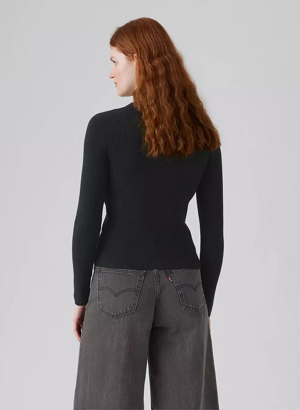 MAGLIONE GIRO COSTINA, 0035 BLK, medium