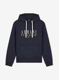 FELPA CON LOGO E RICAMO, UB101 NVY, thumb