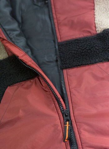 FELPA TEDDY MILANO FULL ZIP RAGAZZO, BLACK, small