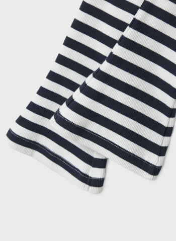 LEGGINGS RIGATO IN MAGLIA BAMBINA, NAVY BLAZER WHTNVY, small