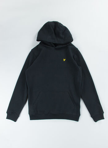 FELPA CON CAPPUCCIO CHIUSO CLASSIC RAGAZZO, 023 BLK, small