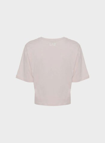 T-SHIRT LOGO SERIES CROSSOVER CON LOGO RICAMATO, 1422 PINK, small