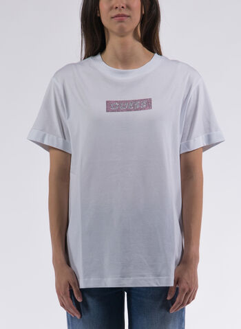 T-SHIRT CON LOGO STRASS, , small