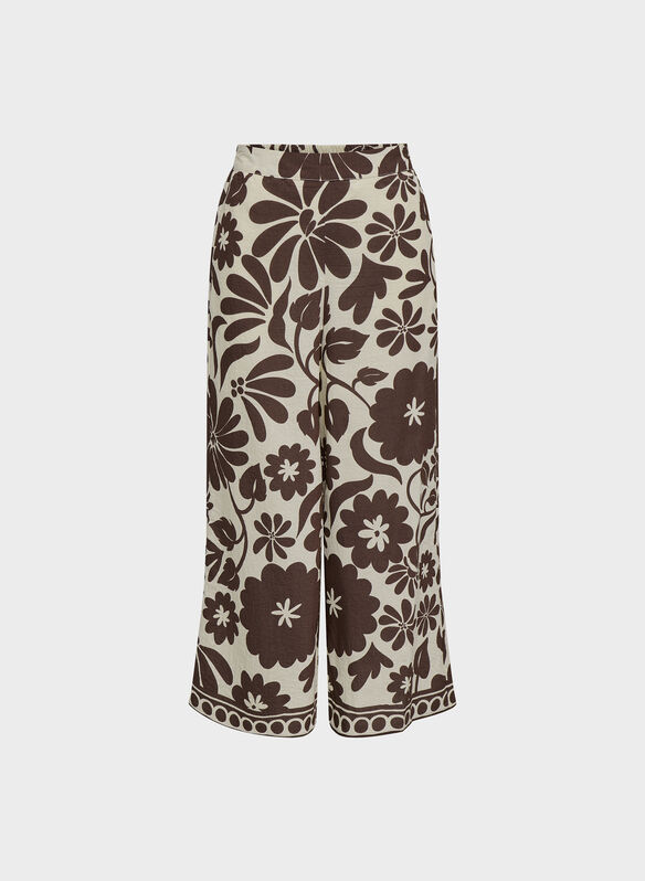 PANTALONE LEILA FANTASIA, SHOPPING BAG BROWN, medium