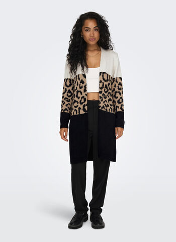 CARDIGAN JADE ANIMALIER, MOONBEAM, small