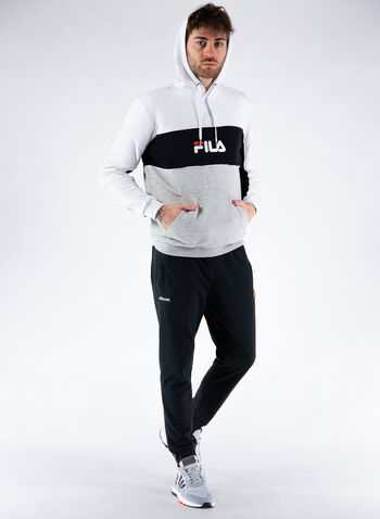 FELPA CON CAPPUCCIO, A495WHTBLKGREY, small