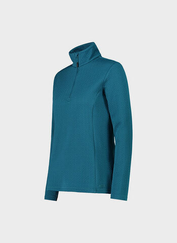 FELPA HALF ZIP JAGUARD, E867 TEAL, small