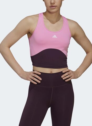 TOP AEROREADY TRAIN HIIT CROP TANK, PINK, small