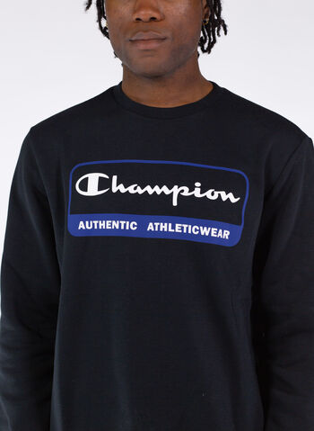 FELPA GIROCOLLO CON LOGO, KK001 BLK, small