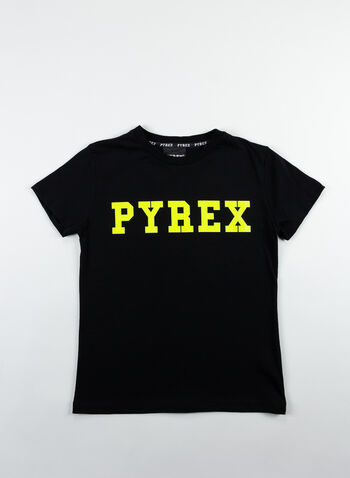 T-SHIRT LOGO RAGAZZO, 11028BLKLLIME, small