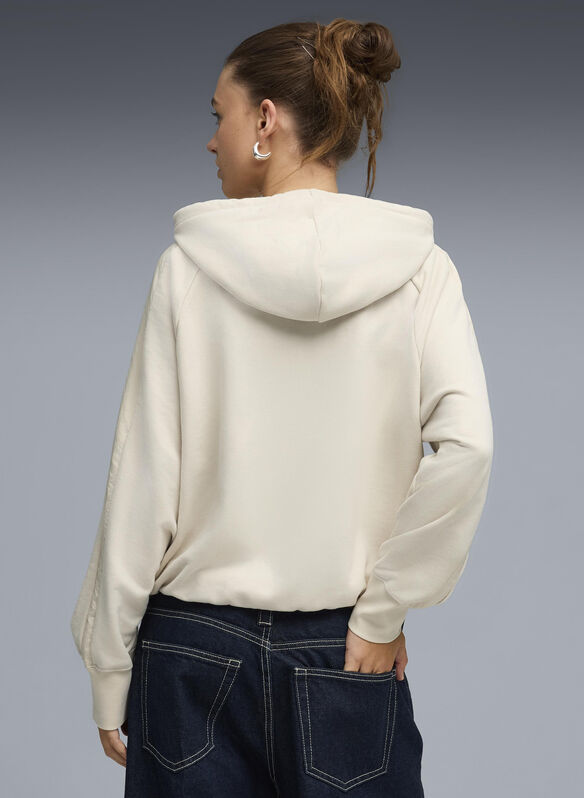FELPA OVERSIZE CON CAPPUCCIO HER HOODIE, 87 ALPINE SNOW, medium