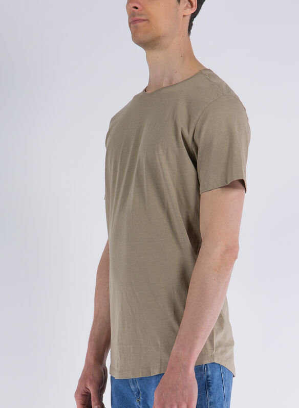 T-SHIRT BASHER IN COTONE BIOLOGICO, CROCKERY ECRU, medium