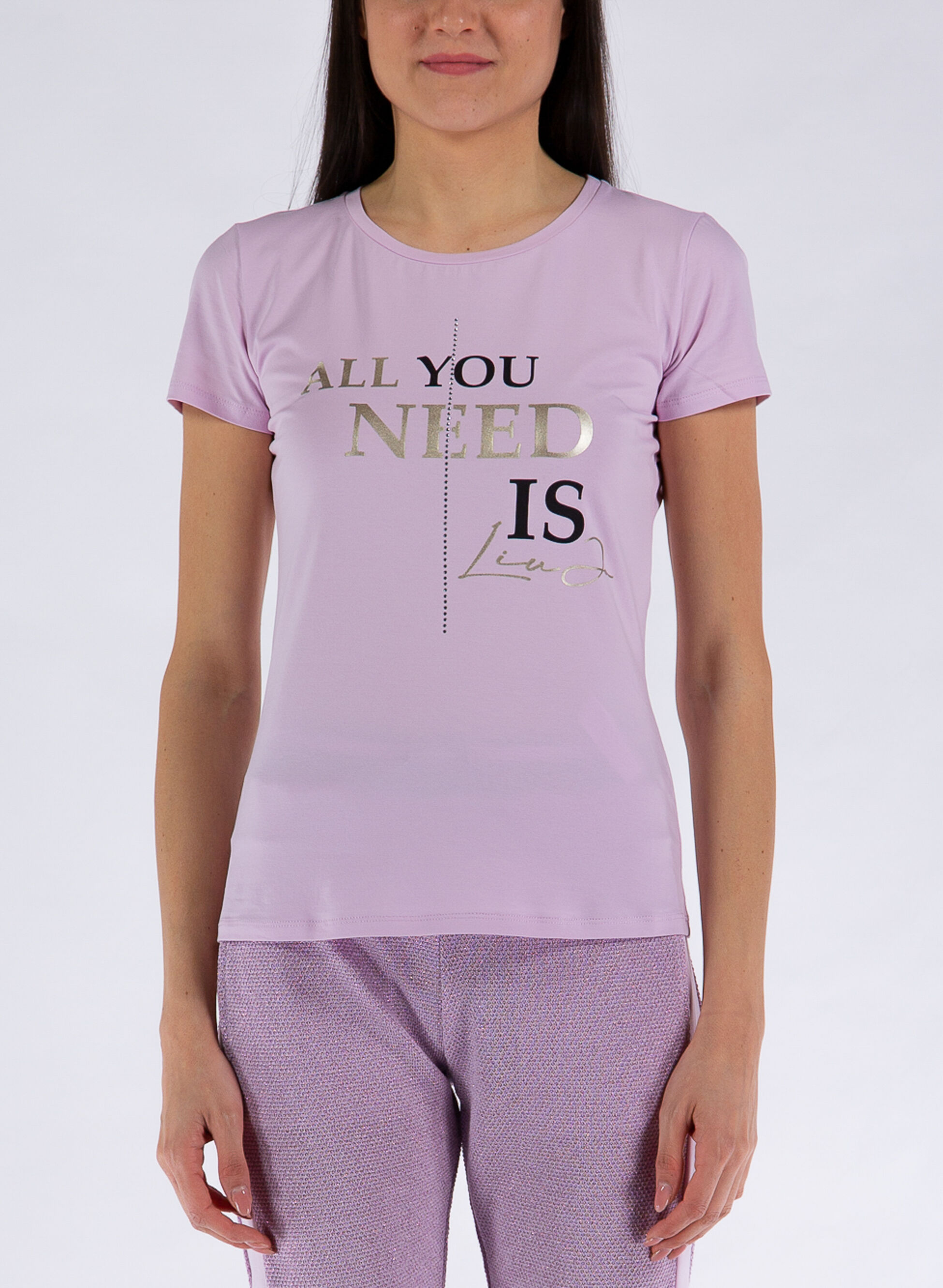 Donna T-Shirt Scritte Rosa