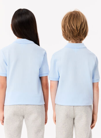 POLO SHORTSLEEVE IN PETIT PIQU&Eacute; JUNIOR, T01 CEL, small