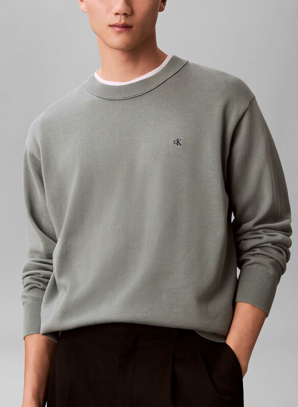 MAGLIONE MICRO LOGO, PNO SALVIA, medium