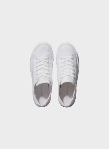 SCARPA IN TELA CON PLATEAU E LOGO, 01W WHT, small