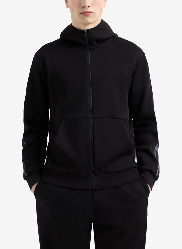 FELPA TAPE FULL ZIP, UC001 BLK, large