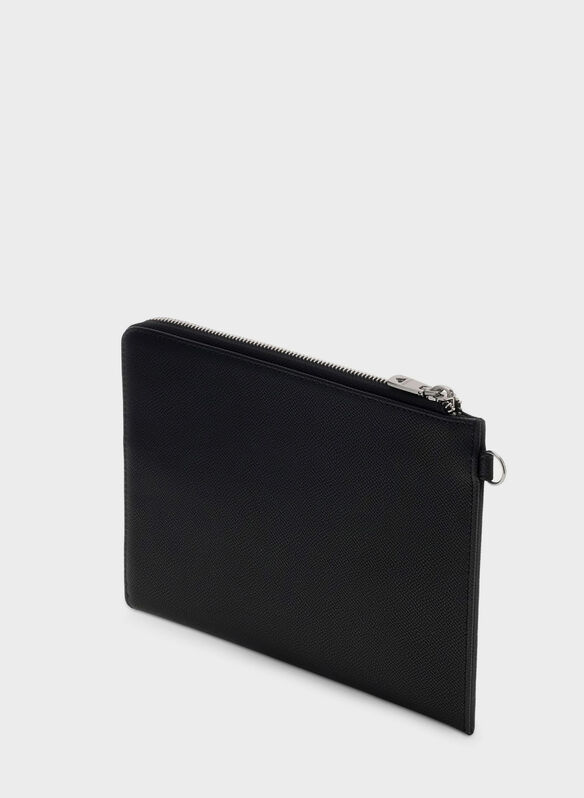 CLUTCH MILANO NEW SAFFIANO, BLA BLK, medium