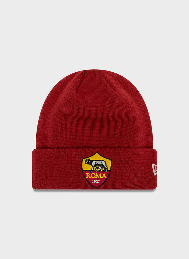 CAPPELLO IN MAGLIA AS ROMA UNISEX, RED, large