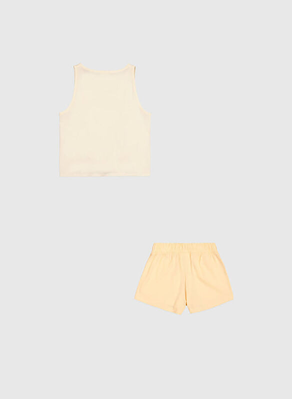 COMPLETINO CANOTTA+SHORT ICONS RAGAZZA, YS141 PANNA, medium