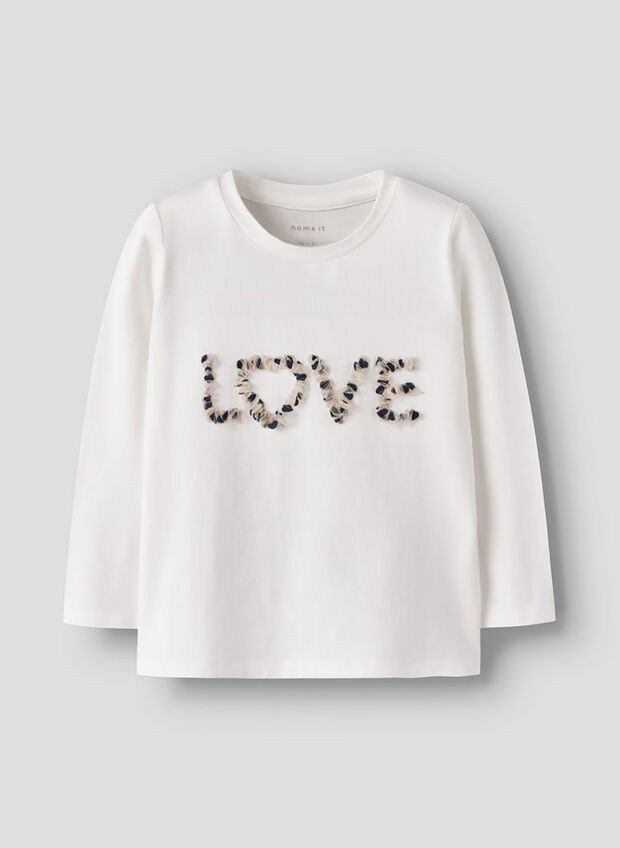 T-SHIRT ML LOVE NONA BAMBINA, CLOUD DANCER, large