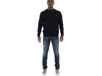 MAGLIONE A MANICA LUNGA UOMO, P996BLK, small