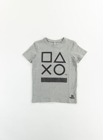 T-SHIRT PLAYSTATION RAGAZZO, GREY MEL, small
